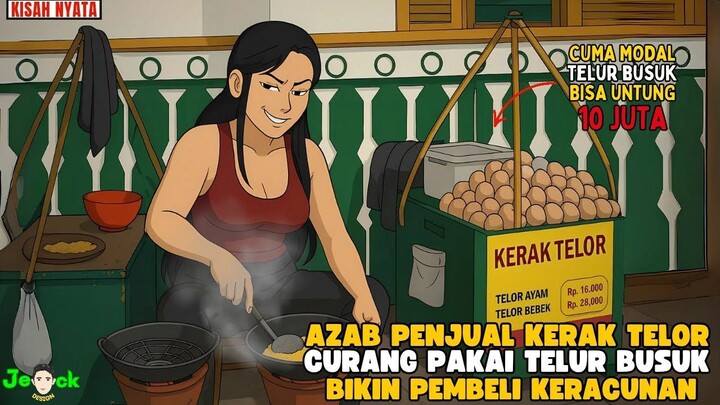 AZAB PENJUAL KERAK TELOR CURANG PAKAI TELUR BUSUKBIKIN PEMBELI KERACUNAN