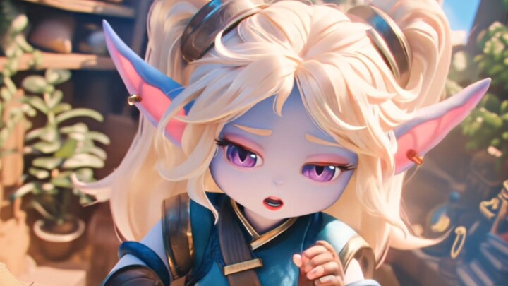 Poppy: Seorang Demashi Ajin, seorang Noxian, dan seorang Freljord berjalan ke sebuah kedai minuman. 