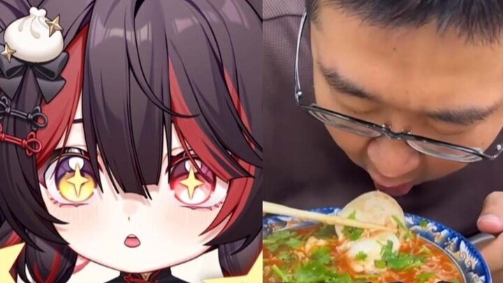 Seorang gadis manis dari Tianjin menyaksikan sang pangeran makan mi tomat dan telur! Apakah itu seta