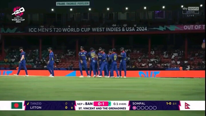 nepal vs Bangladesh,1st innings full match replay T20 world cup 2024