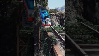 GTA V FRANKLIN SAVING CHOP FROM THOMAS THE TANK ENGINE #shorts