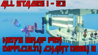 [NO DEATHS] Ken's Wrap Per Difficulty Chart Obby 2 [All Stages 1-23] (ROBLOX Obby)