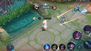 When playing a mage in lane without an assist, don't be afraid—just bravely go on the offensive and 