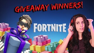 FORTNITE GIVEAWAY WINNER ANNOUNCEMENT! | Fortnite Battle Royale