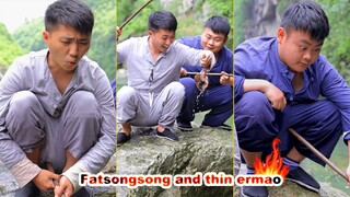 Bạn dùng gì để bắt cua? || Fat songsong and Thin ermao