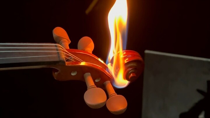 "Look, it's on fire, but he's still playing the violin in the fire"