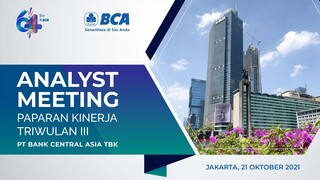 Analyst Meeting Paparan Kinerja Triwulan III PT Bank Central Asia TBK