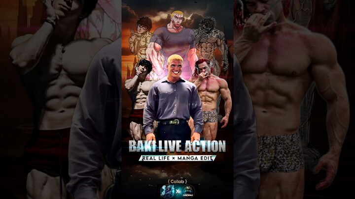Baki Live Action Edit🎬「Real Life Baki Characters😯」Collab Edit🤝 | #baki #jackhanma #bakihanma