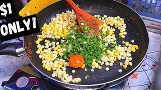 อาหารริมทางในเวียดนาม - ผัดข้าวโพดในหุบเขาไซง่อน ข้าวโพดผัดไข่เนย