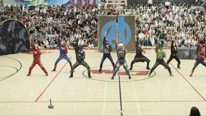 【1080P】การเต้นรำแบบกลุ่มตามท้องถนนของคณะเต้นรำโรงเรียนมัธยม Walden Grove ในธีม "Avengers"