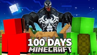 Mutant Venom vs JJ and Mikey in Minecraft - Mazien Spiderman