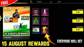 รางวัลฟรี 15 สิงหาคมใน Free Fire ฟรี Bundle Independence Day พิเศษ