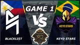 Blacklist Vs Keyd stars [GAME 1] | M3 MLBB World Championship 2021 | Playoffs Day 5