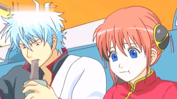 Gintoki takes very good care of Kagura.