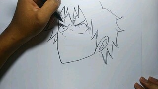 menggambar karakter utama onepiece