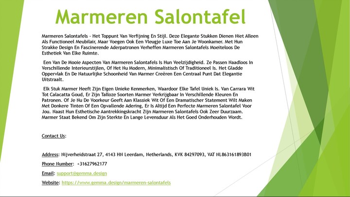 Marmeren Salontafel