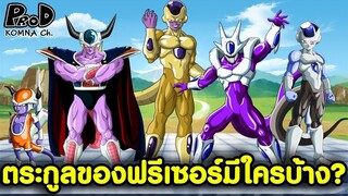ครอบครัวฟรีเซอร์มีกี่คน ใครบ้าง- Dragon Ball [KOMNA CHANNEL]