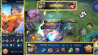 Akira Fanny  VS Low Rank Mythic Players!! AUTO MANIAC!! || Rank Gameplay With Friends || MLBB