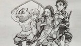 [Pencil Drawing] [Demon Slayer] The Characters