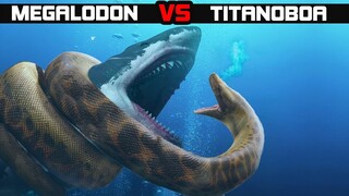 #2 Cuộc Chiến Giữa Megalodon Và Con Trăn Lớn Nhất Từng Tồn Tại Trên Trái Đất ?