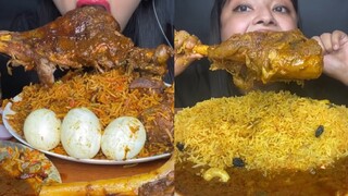 Mukbangers VS Their Huge Spicy Mutton Leg Curry🍖🍛🤤