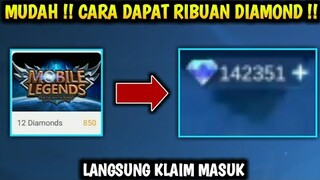 MUDAH!!! | CARA DAPATKAN DIAMOND GRATIS KLAIM EVEN MUDAH MOBILE LEGEND | NO BUG ML