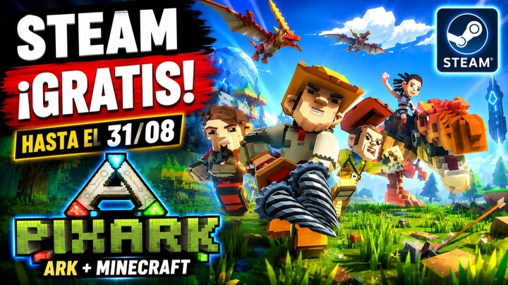 🚨🦖 STEAM DEJA JUGAR GRATIS a PixARK | ¡ARK + Minecraft con DINOSAURIOS!