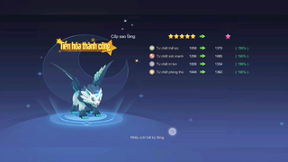 Tiến hoá pet Ngân Nguyệt 6 sao