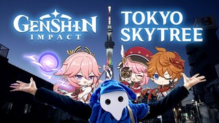 Budget Abyss Mage visits Genshin x Tokyo Sky Tree | GenshaVlogs