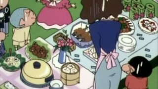 [Versi Makanan Crayon Shin-chan] Kue 🍰 Salad Kue Coklat 🥗 Sandwich Kaki Ayam Goreng 🥪 Pesta Kebab di