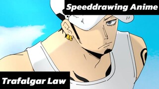 [SPEEDDRAWING & SPEEDPAINT ANIME] TRAFALGAR LAW ONE PIECE