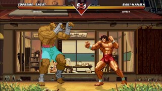 SUPREME SAGAT vs BAKI HANMA - High Level Awesome Fight!