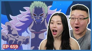 THE RIGHTFUL KING?! DOFFY... 👀😳👅💦 | One Piece Episode 659 Couples Reaction & Discussion
