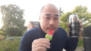 ASMR Eating Watermelon Ice Cream + Tapping On Beercan + Chopstick Trigger 🥢
