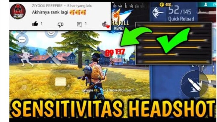 100% HEADSHOT❗SENSITIVITAS HEADSHOT TERBARU SETELAH UPDATE 2022 || WORK ALL DEVICE ⚙️ AUTO HEADSHOT