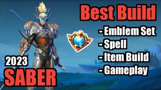 SABER BEST BUILD 2023 | TOP 1 GLOBAL SABER BUILD | SABER - MOBILE LEGENDS | MLBB