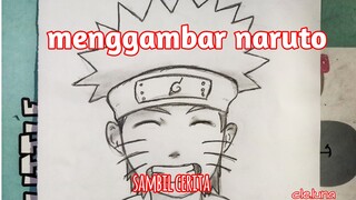 Sinopsis anime Naruto sambil ngambar sang MC 😻😋