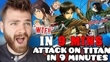 Attack on Titan IN 9 MINUTES | REACTION
