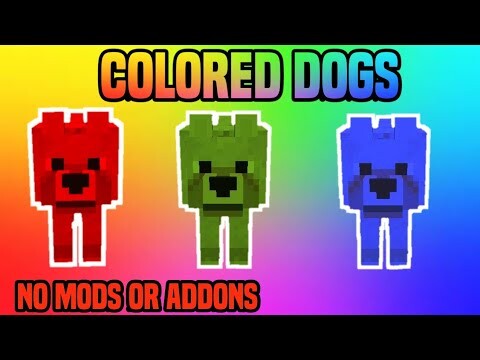 How to Summon Colored Dogs in Minecraft PE