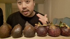 ASMR SNAKE FRUIT & MANGOSTEEN - Sensitive Sounds Of Eating & Peeling