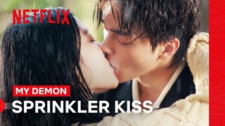 Song Kang and Kim You-jung Kiss Under the Sprinklers | My Demon | Netflix Philippines