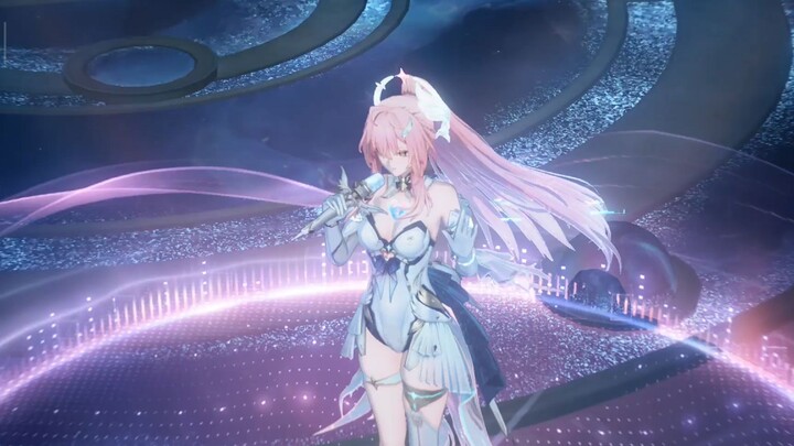 Aemeath S0R1singing and admiring her