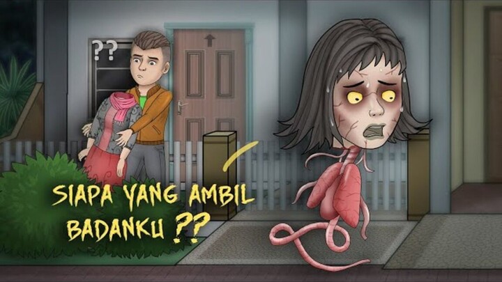 Ketika Badan Mbak Kuyang Hilang #HORORKOMEDI  Kartun Lucu, Kartun Hantu, Animasi