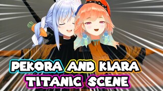 【HoloLive】Pekora and Kiara Titanic scene! 【English Sub】