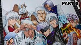 Drawing White Haired Anime Characters | Naruto Bleach One Piece and more [Part 2]
