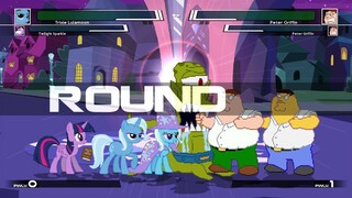 M.U.G.E.N Request Battle: 2X Trixie Lulamoon & Twilight Sparkle VS. 2X Peter Griffins & Kang