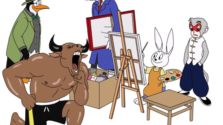 岳兔与花狼 - 画家的杰作