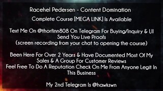 (25$)Racehel Pedersen - Content Domination Course Download