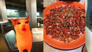 [มีมแมว] เรื่องกินอาหารเสฉวนกับเพื่อนๆ
