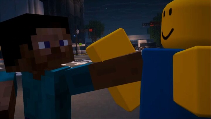 Minecraft vs Roblox Fight Animation